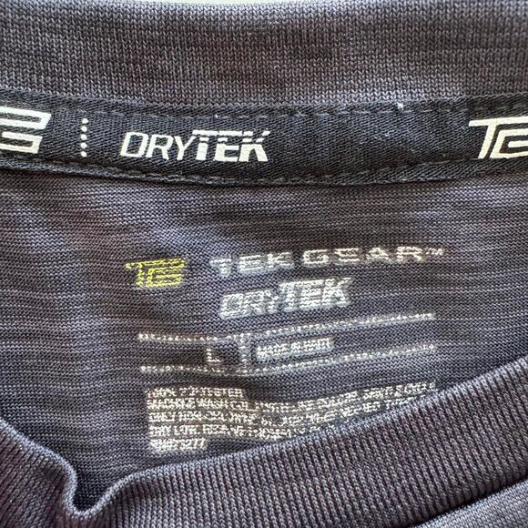 Bundle of 2TEK Gear Men's Dry Tek Performance T's, Grey and Black - Picture 3 of 3